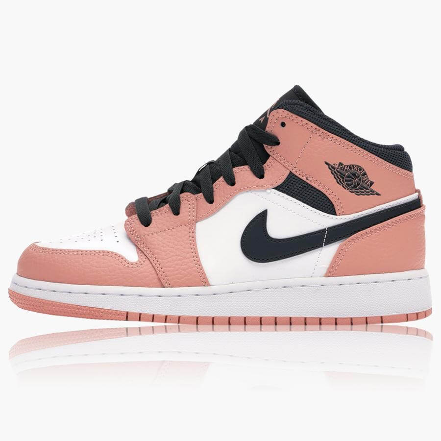 Buy the Air Jordan 1 Mid Pink Quartz At Hypeneedz