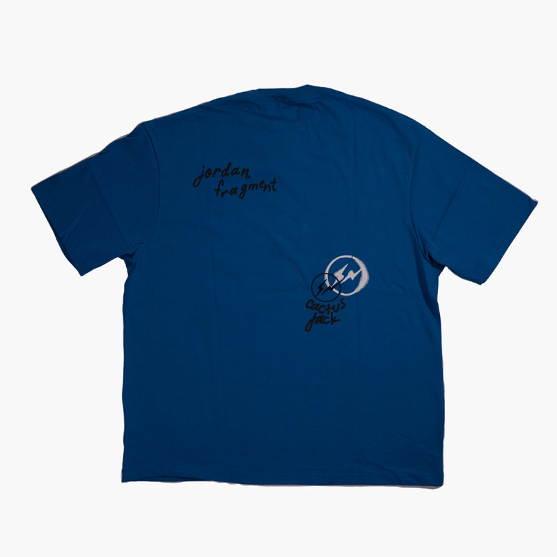 Travis Scott x Jordan x Fragment T-Shirt Blue Rückseite