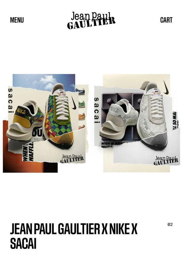 Jean Paul Gaultier x Sacai x Nike Vaporwaffle Woven Produktbilder
