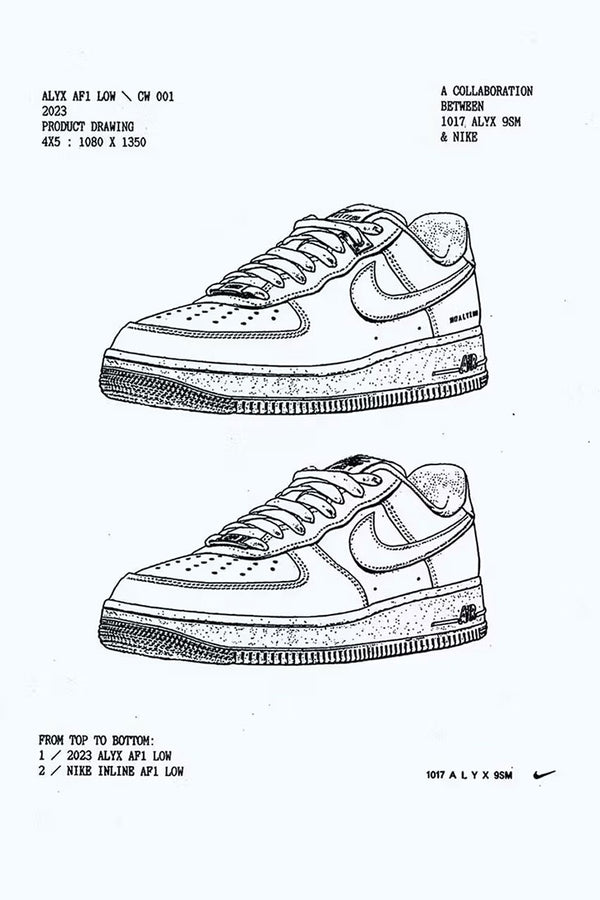 Alyx x Nike Air Force 1 Low teaser