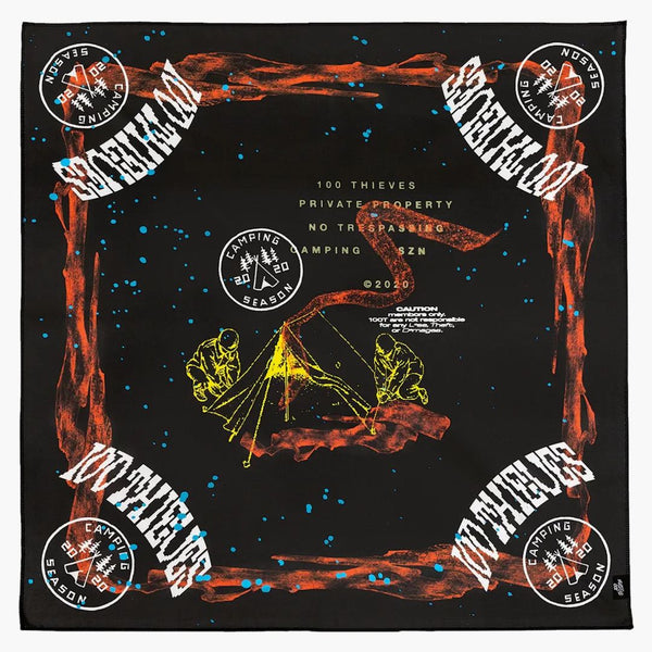 100 Thieves Camping Szn Bandana Black