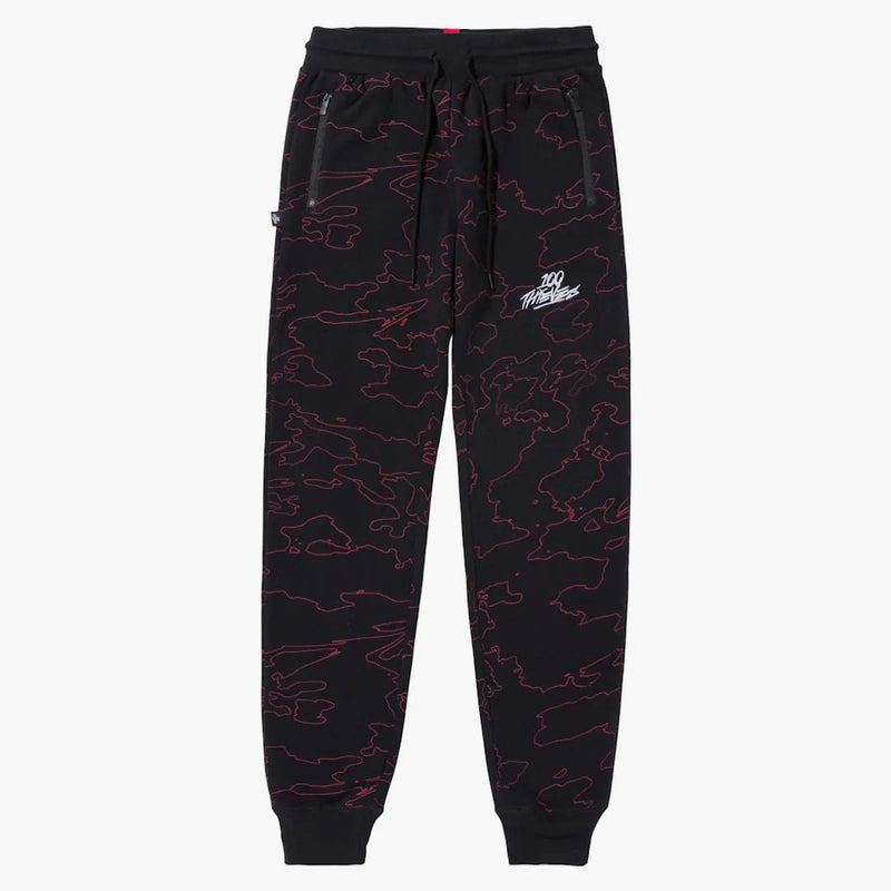100 Thieves Foundations Geoprint Pant Black/Red