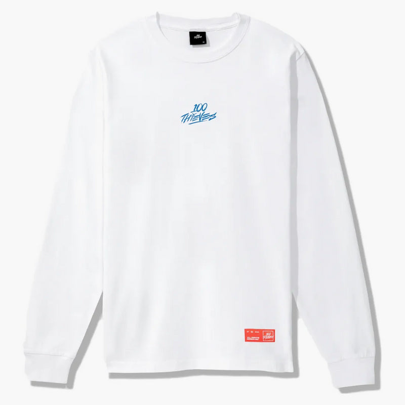100 Thieves No Camping L/S T-shirt White