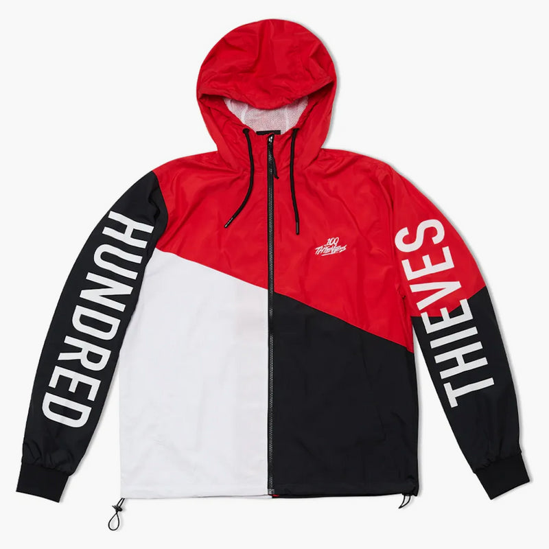 100 Thieves Tri-Color Zip Windbreaker Multi