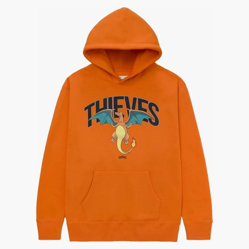 100 Thieves X Pokémon Charizard Hoodie Orange
