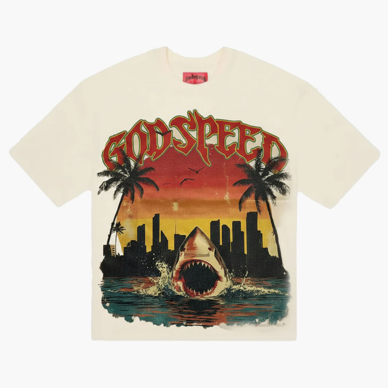 Godspeed Miami Shark T-Shirt White