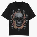Warman Fire Circle Skulls Graphic T-Shirt Black