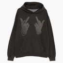 Warman Middle Finger Up Graphic Hoodie Black