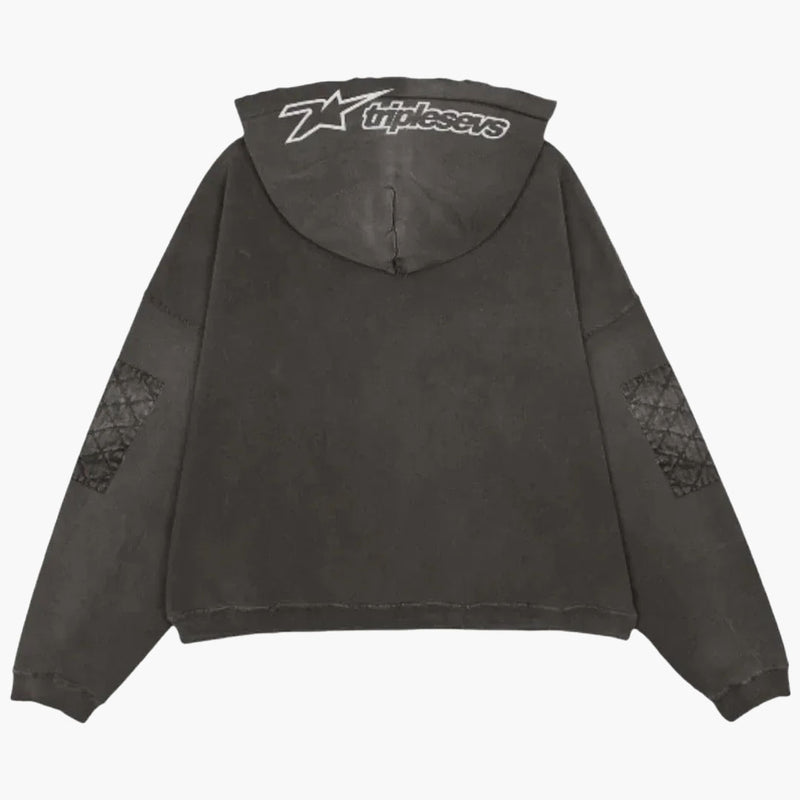Triple Sevens Moto Black Hoodie