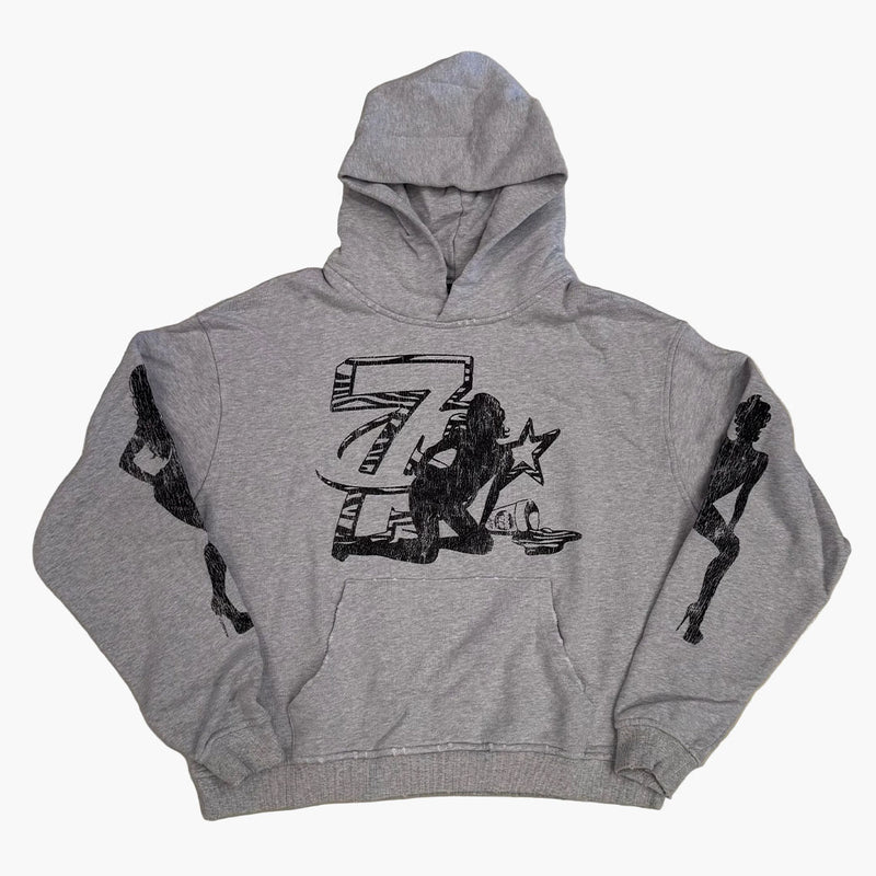 Triple Sevens Trap Logo Hoodie Grey