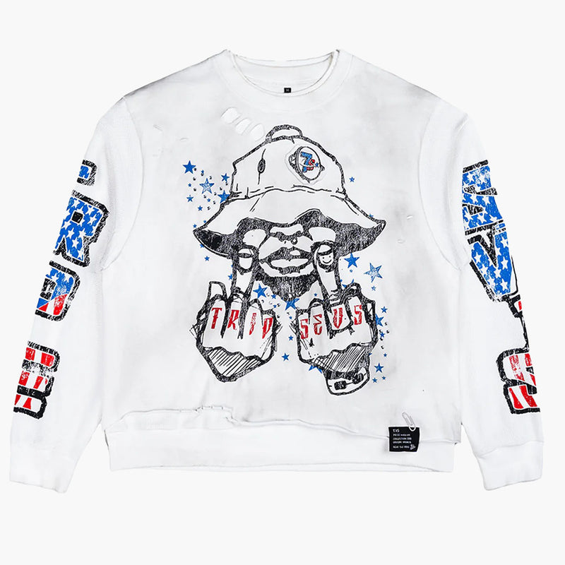 Triple Seven Trade War Longsleeve White