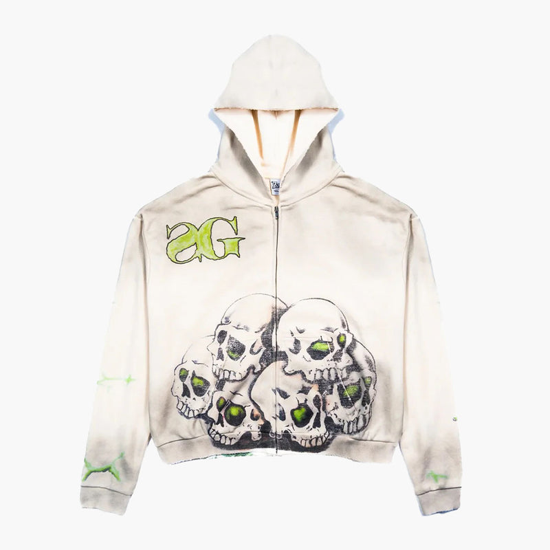 Triple Seven Vulture Zip Up Jacket Cream