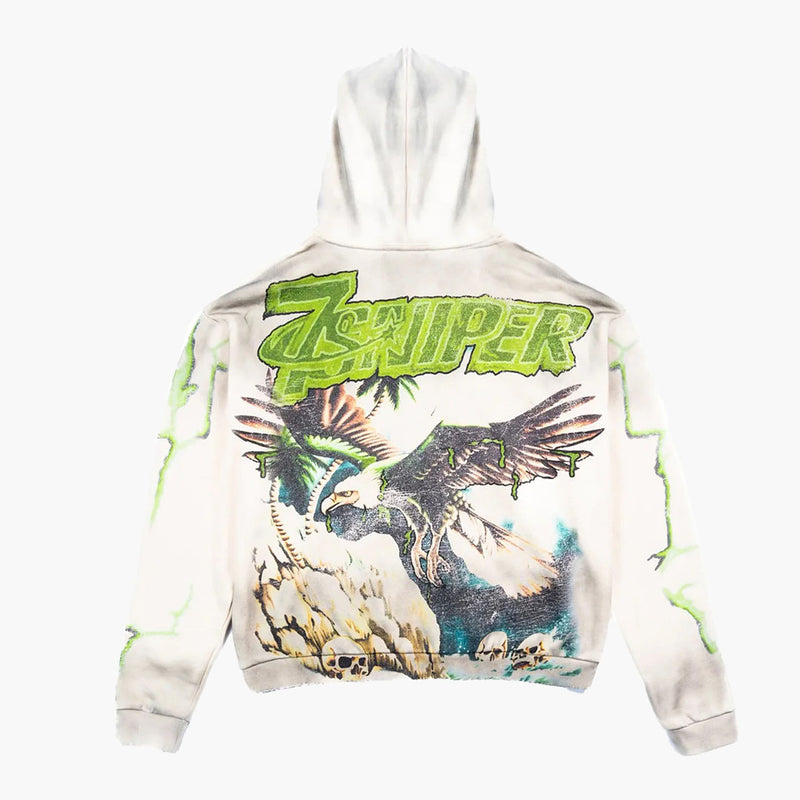 Triple Seven Vulture Zip Up Jacket Cream