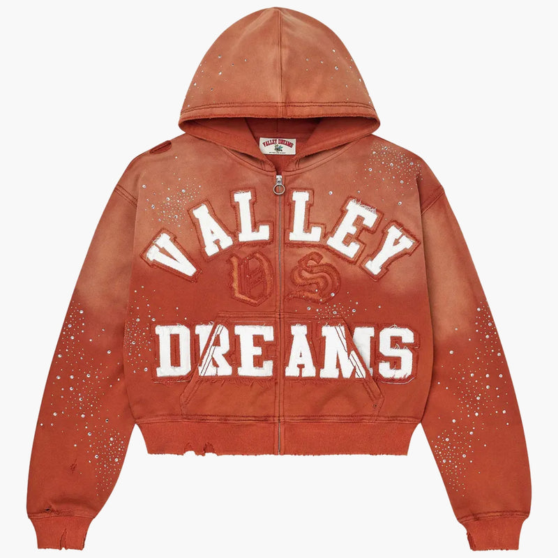 Vale Forever Classico Zip Up Hoodie Orange
