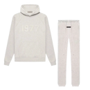 Fear Of God Essentials 1977 Set - Light Oatmeal (Hoodie & Sweatpant)