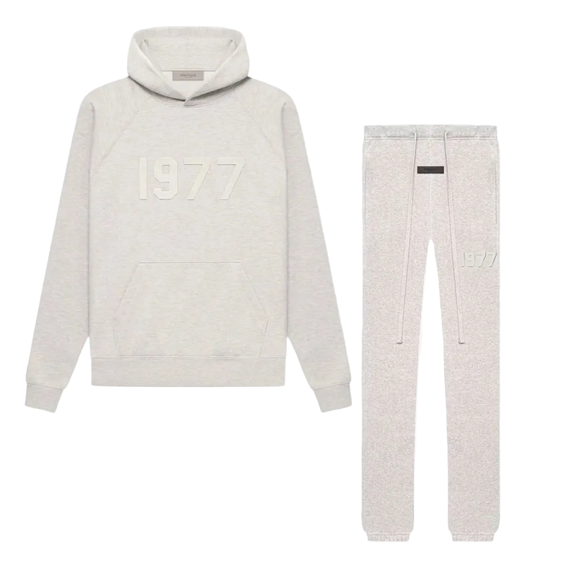 Fear Of God Essentials 1977 Set - Light Oatmeal (Hoodie & Sweatpant)