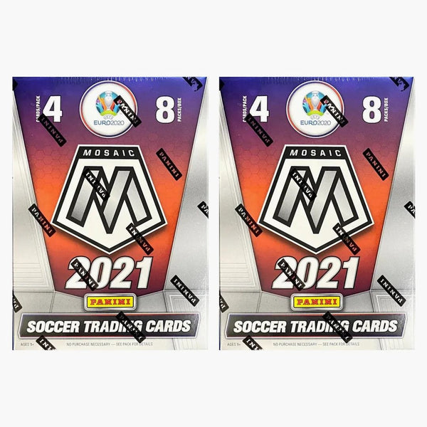 2020-21 Panini Mosaic Uefa Euro Soccer Blaster Box 2x Lot