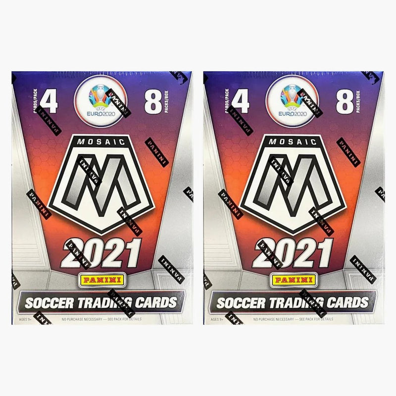 2020-21 Panini Mosaic Uefa Euro Soccer Blaster Box 2x Lot