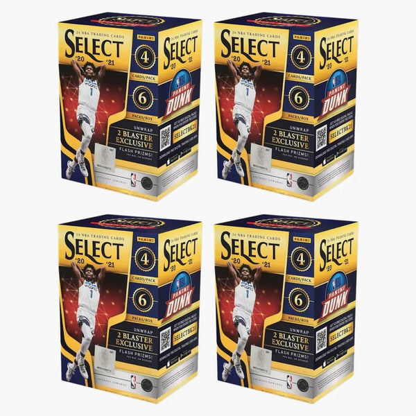 2020-21 Panini Select Basketball Blaster Box (flash Prizms) 4x Lot