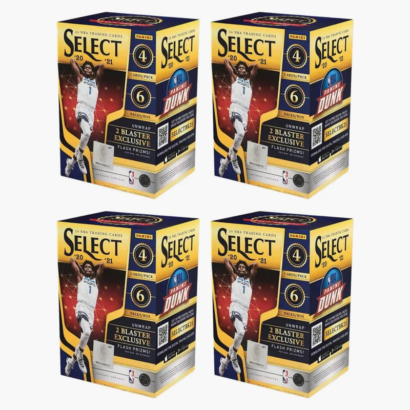 2020-21 Panini Select Basketball Blaster Box (flash Prizms) 4x Lot