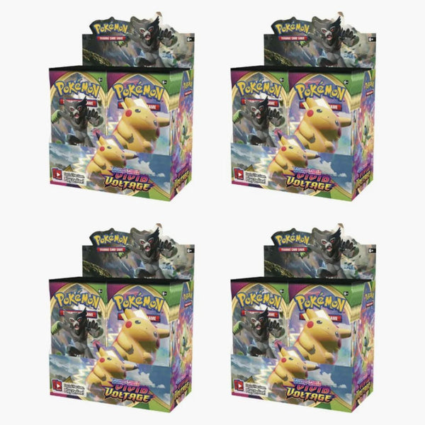 2020 Pokemon Tcg Sword & Shield Vivid Voltage Booster Box 4x Lot