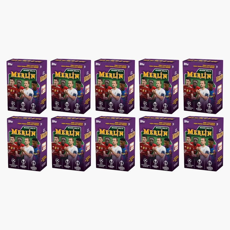 2021-22 Topps Uefa Champions League Merlin Soccer Blaster Box 10x Lot
