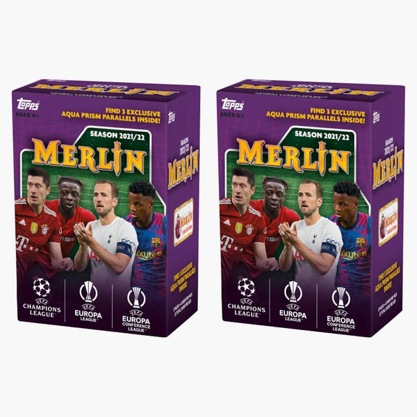 2021-22 Topps Uefa Champions League Merlin Soccer Blaster Box 2x Lot