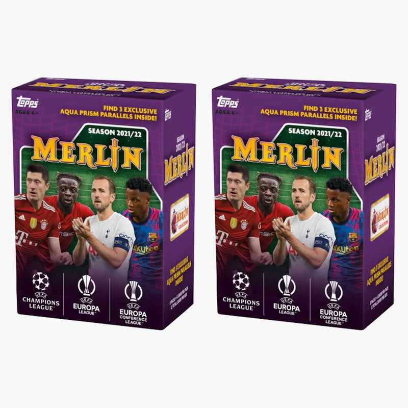 2021-22 Topps Uefa Champions League Merlin Soccer Blaster Box 2x Lot