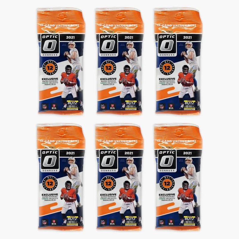 2021 Panini Donruss Optic Football Cello Fat Pack 6x Lot