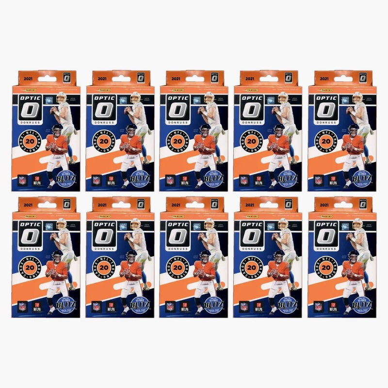 2021 Panini Donruss Optic Football Hanger Box (blue Scope Parallels) 10x Lot
