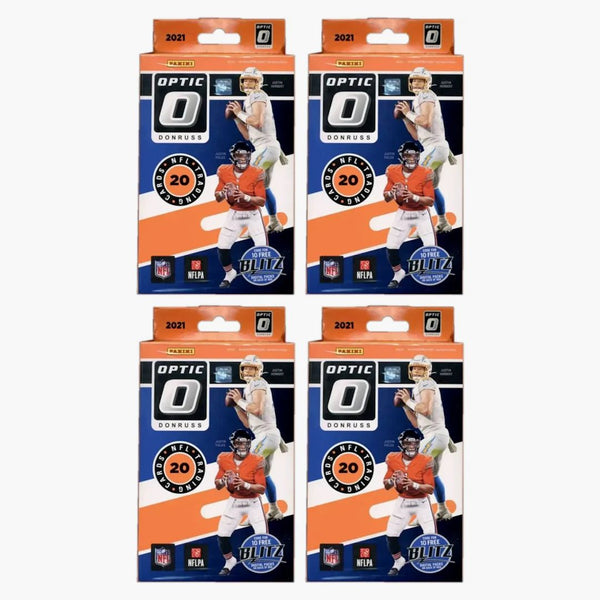 2021 Panini Donruss Optic Football Hanger Box (blue Scope Parallels) 4x Lot