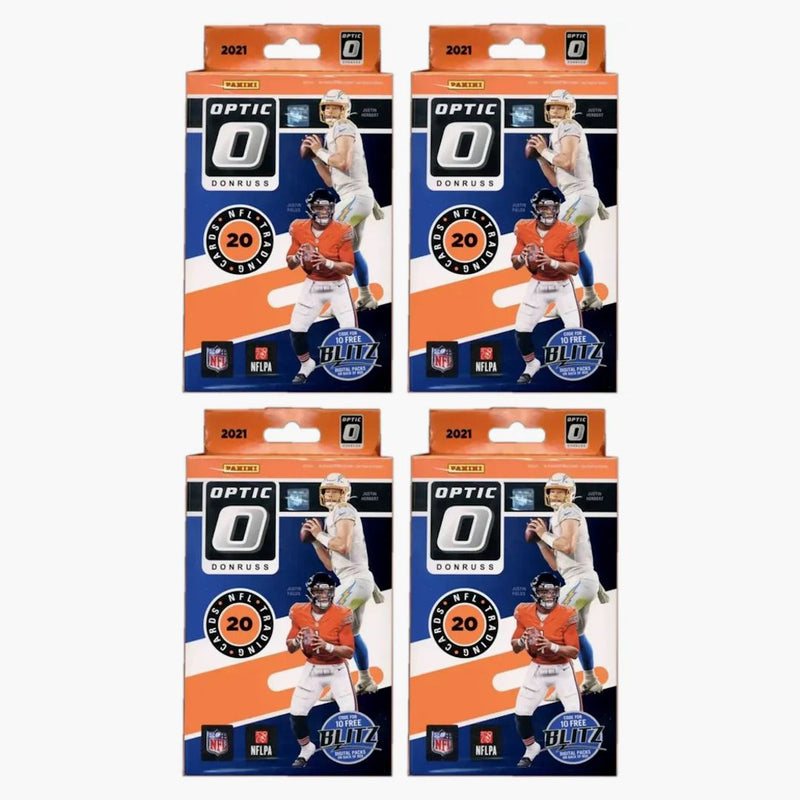 2021 Panini Donruss Optic Football Hanger Box (blue Scope Parallels) 4x Lot
