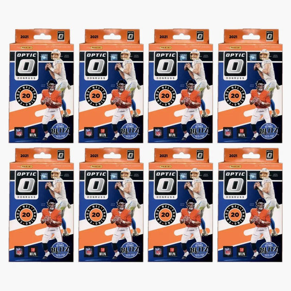 2021 Panini Donruss Optic Football Hanger Box (blue Scope Parallels) 8x Lot