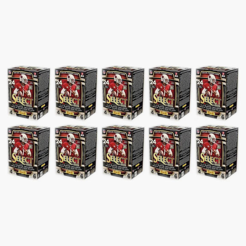 2021 Panini Select Football Blaster Box (green & Yellow Prizm Die-cuts) 10x Lot
