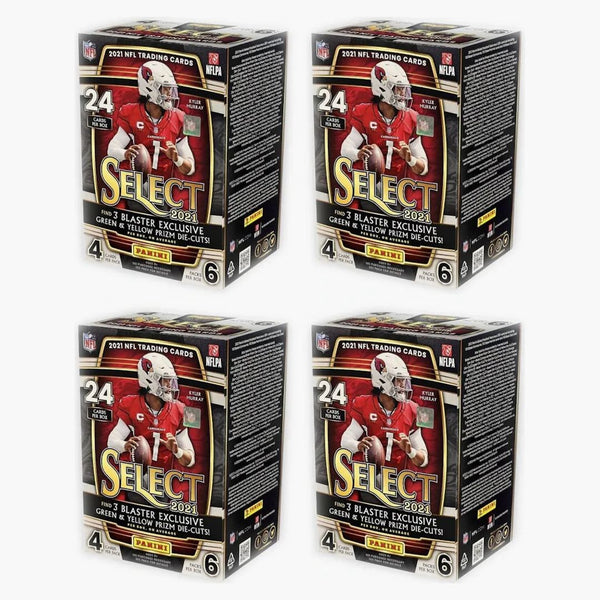 2021 Panini Select Football Blaster Box (green & Yellow Prizm Die-cuts) 4x Lot