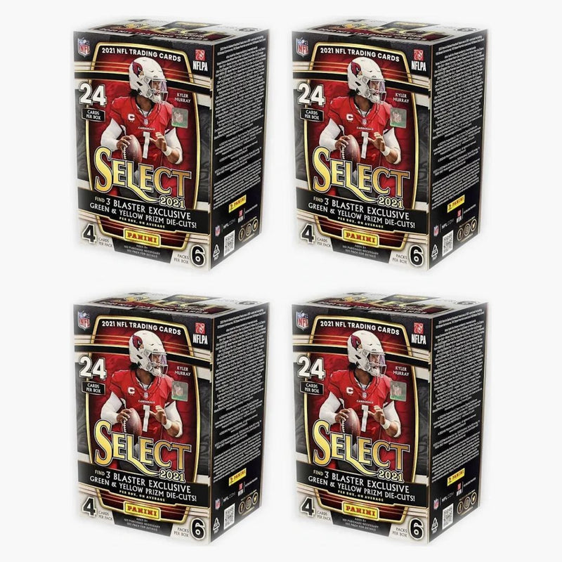 2021 Panini Select Football Blaster Box (green & Yellow Prizm Die-cuts) 4x Lot