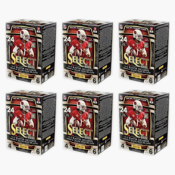2021 Panini Select Football Blaster Box (green & Yellow Prizm Die-cuts) 6x Lot