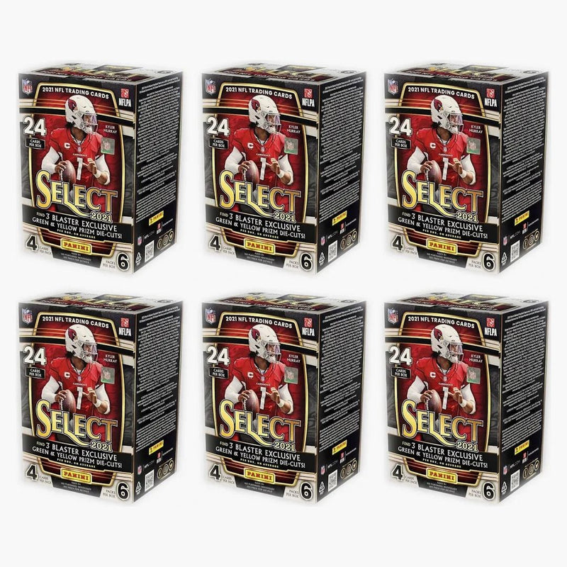 2021 Panini Select Football Blaster Box (green & Yellow Prizm Die-cuts) 6x Lot