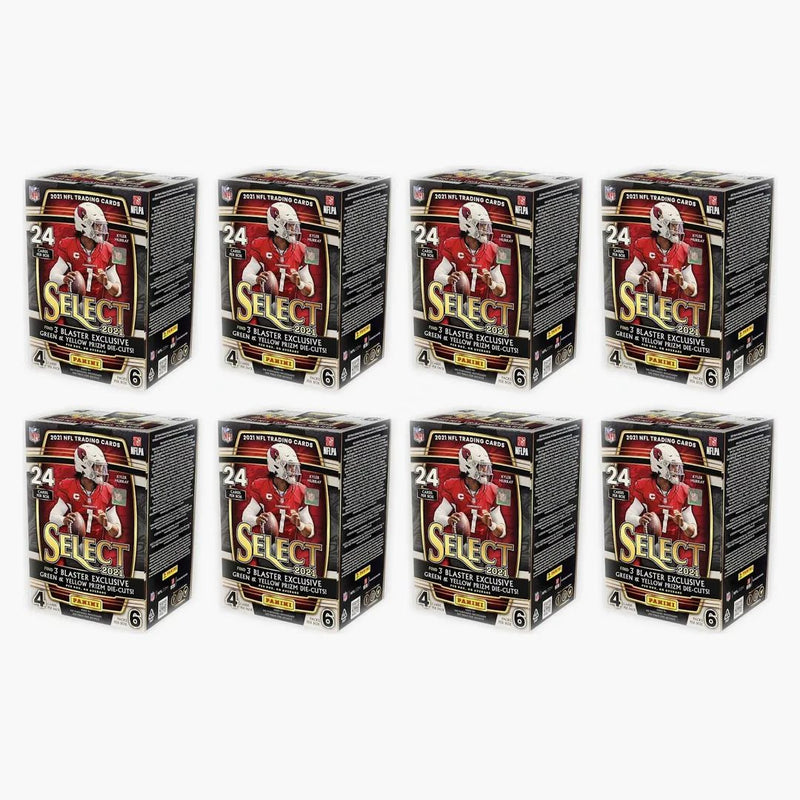 2021 Panini Select Football Blaster Box (green & Yellow Prizm Die-cuts) 8x Lot