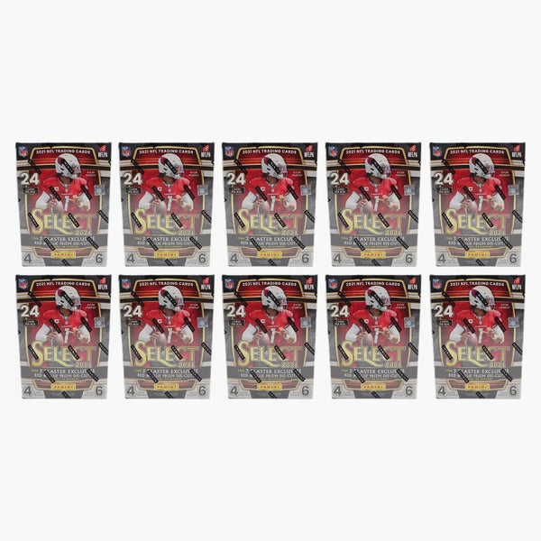2021 Panini Select Football Blaster Box (red & Blue Prizm Die-cuts) 10x Lot