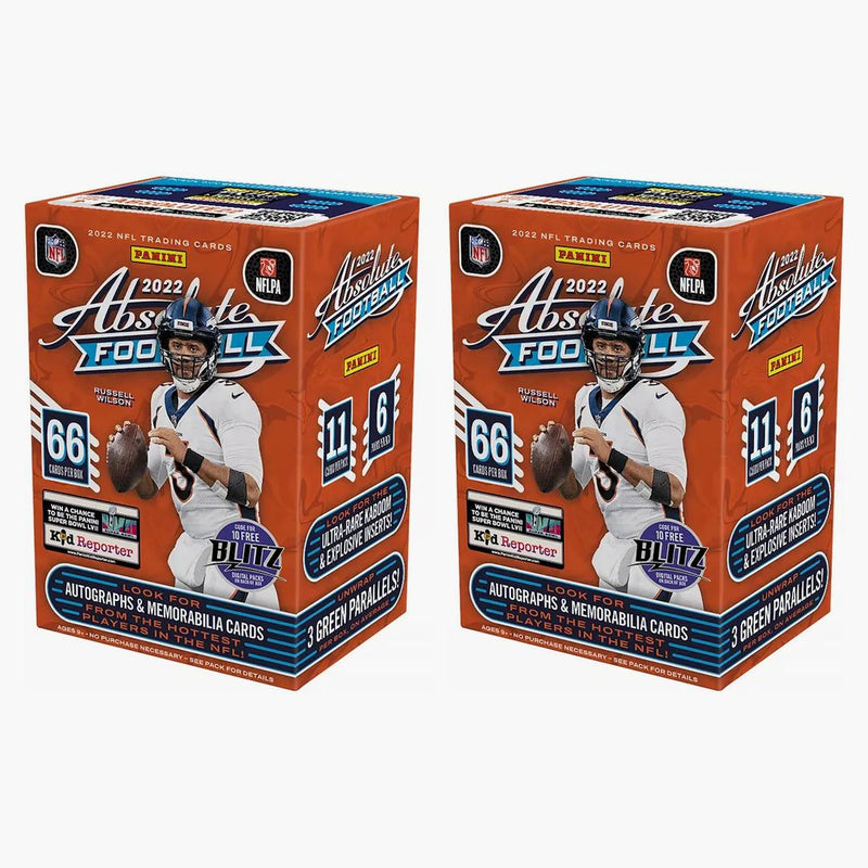 2022 Panini Absolute Football Blaster Box (green Parallels) 2x Lot
