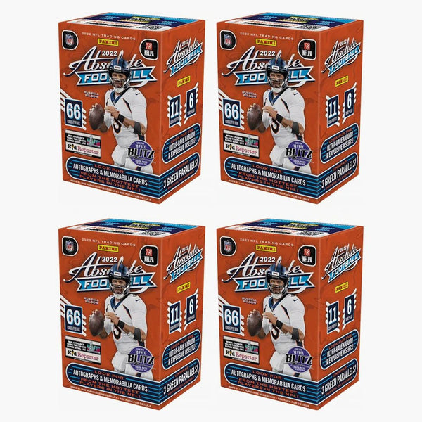 2022 Panini Absolute Football Blaster Box (green Parallels) 4x Lot