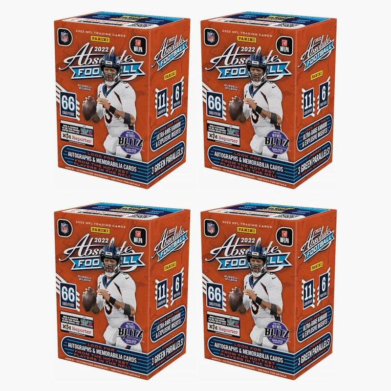 2022 Panini Absolute Football Blaster Box (green Parallels) 4x Lot