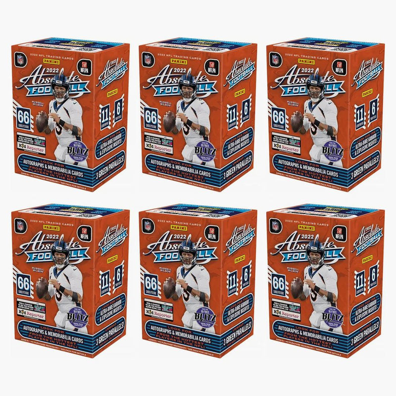 2022 Panini Absolute Football Blaster Box (green Parallels) 6x Lot