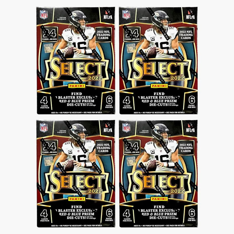 2022 Panini Select Football Blaster Box (red & Blue Die-cuts) 4x Lot