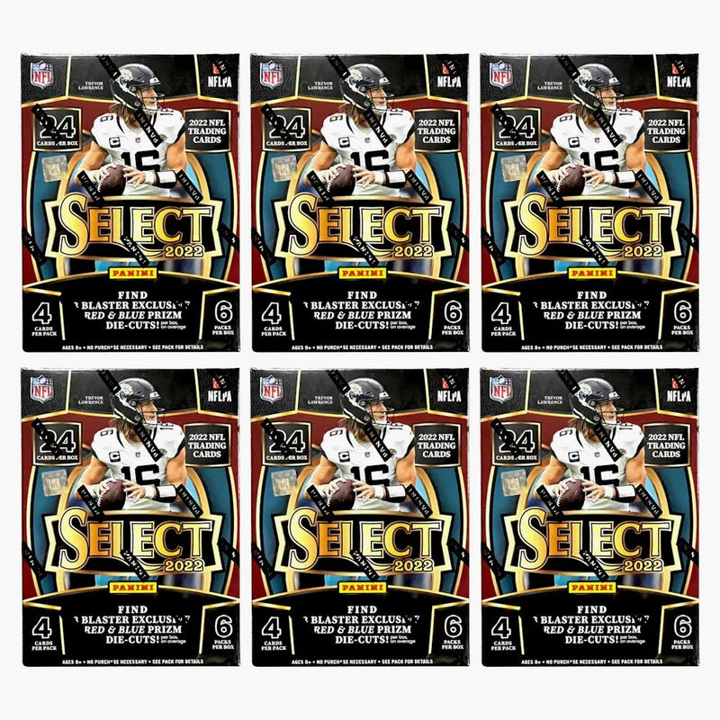2022 Panini Select Football Blaster Box (red & Blue Die-cuts) 6x Lot