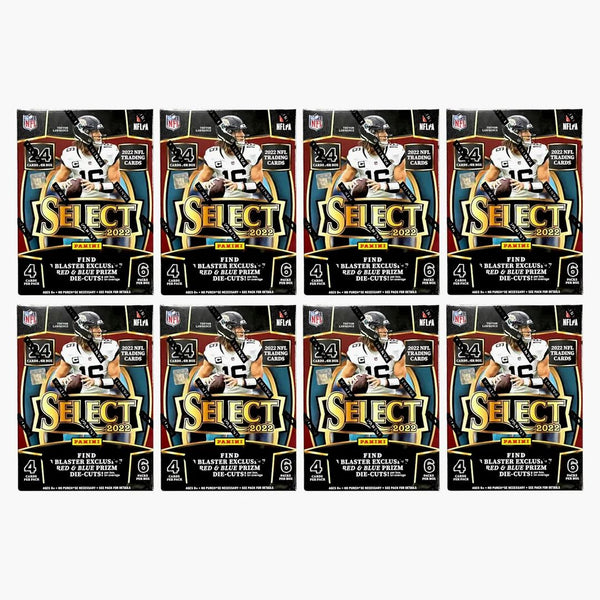 2022 Panini Select Football Blaster Box (red & Blue Die-cuts) 8x Lot