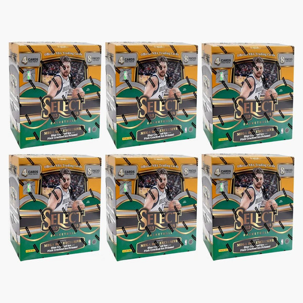 2023 Panini Select Basketball Mega Box (blue/pink Cracked Ice Prizms) 6x