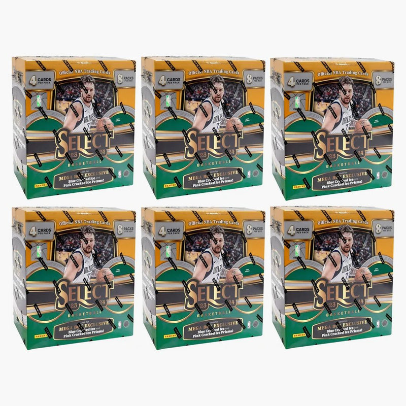 2023 Panini Select Basketball Mega Box (blue/pink Cracked Ice Prizms) 6x