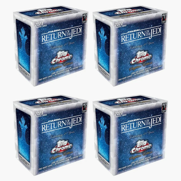 2023 Topps Chrome Star Wars Return Of The Jedi 40th Anniversary Sapphire Edition Box 4x Lot